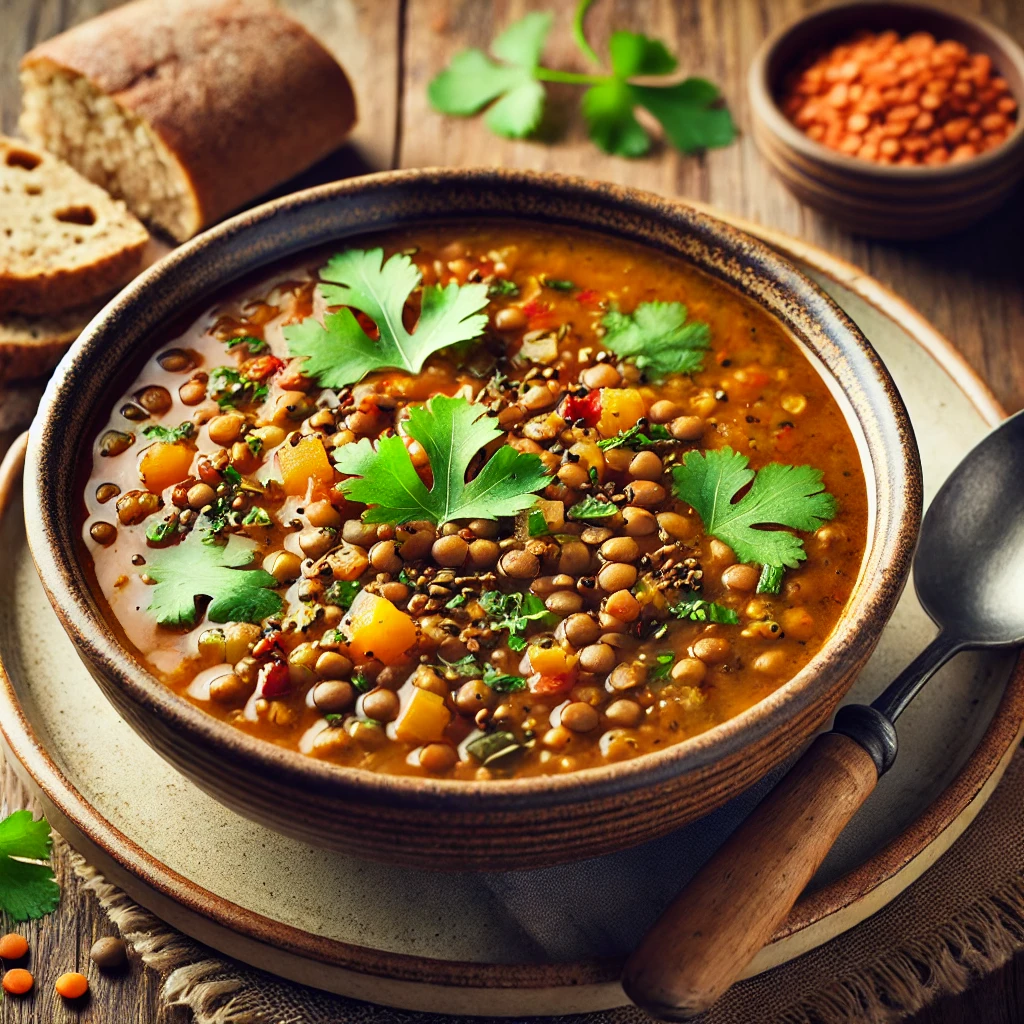 렌틸콩으로 끓인 수프