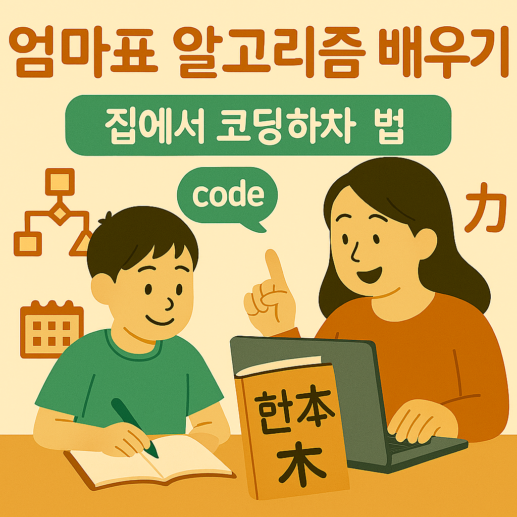 엄마표 알고리즘 배우기, 집에서 코딩하자