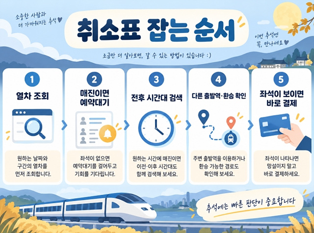 2026 추석 KTX 취소표 예매 방법｜코레일 예매사이트&middot;예약대기 총정리