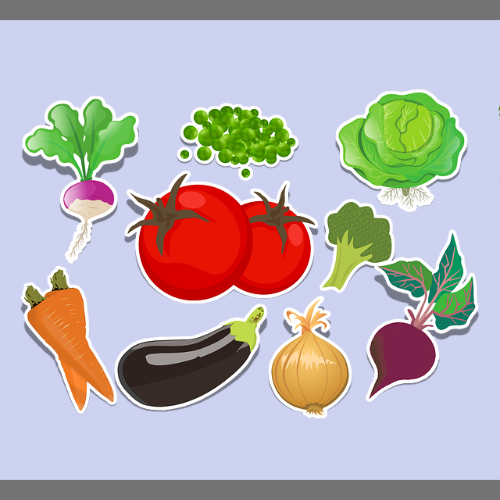 여러가지 과일 및 채소 이미지