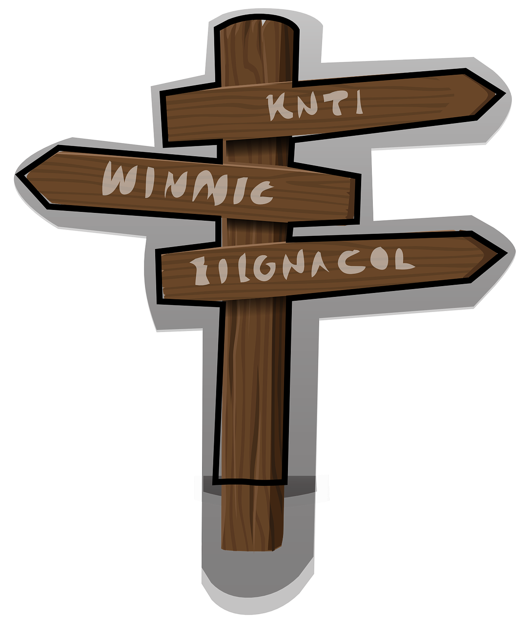 여러갈래의 방향을 알려주는 이미지