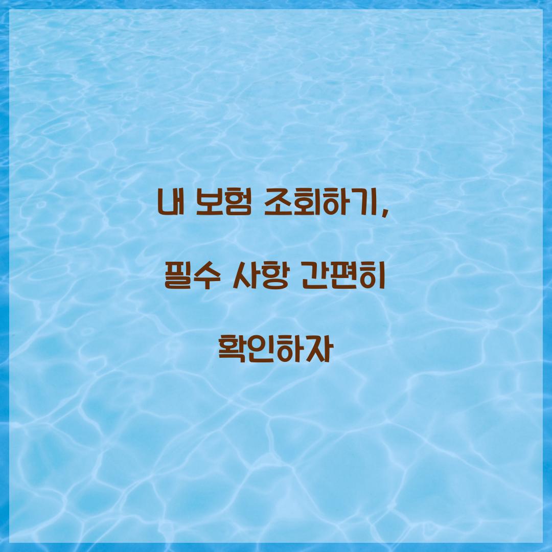 내 보험 조회하기