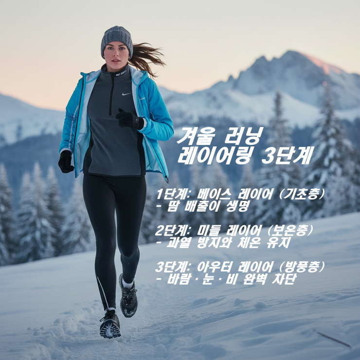 겨울 러닝 레이어링 3단계