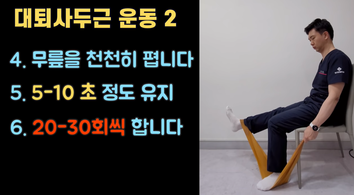 대퇴사두근 운동 2