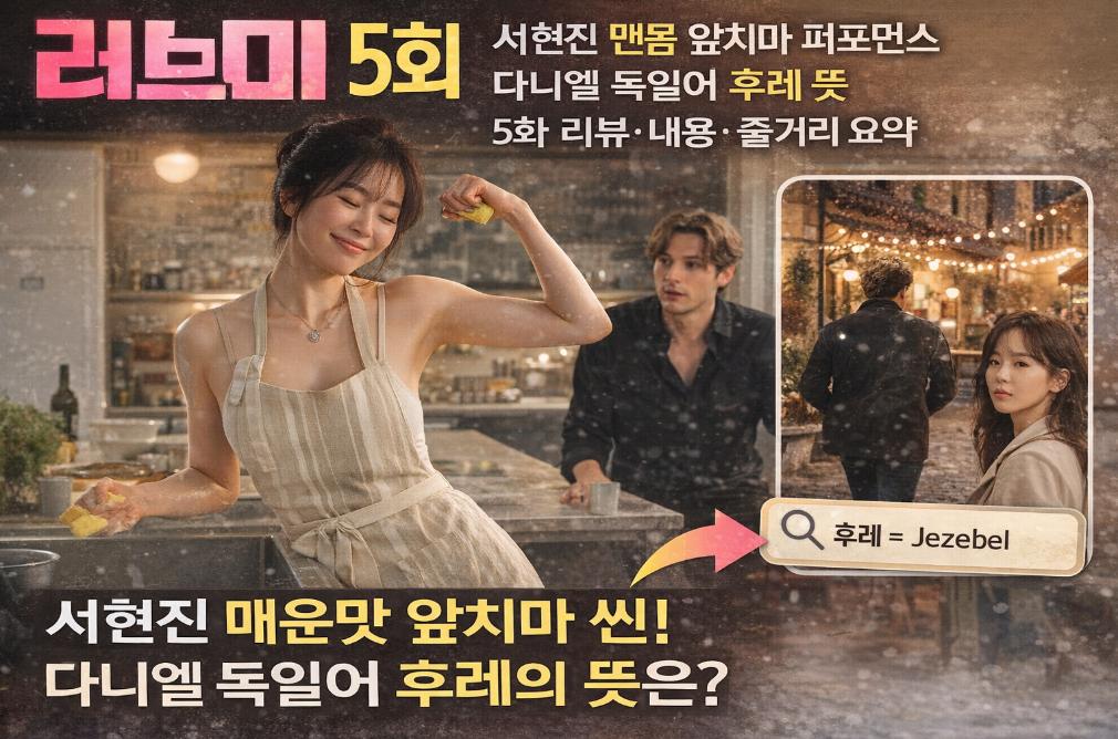 러브미 5화 서현진 앞치마씬 화제, 다니엘 독일어 후레 진짜 뜻은?