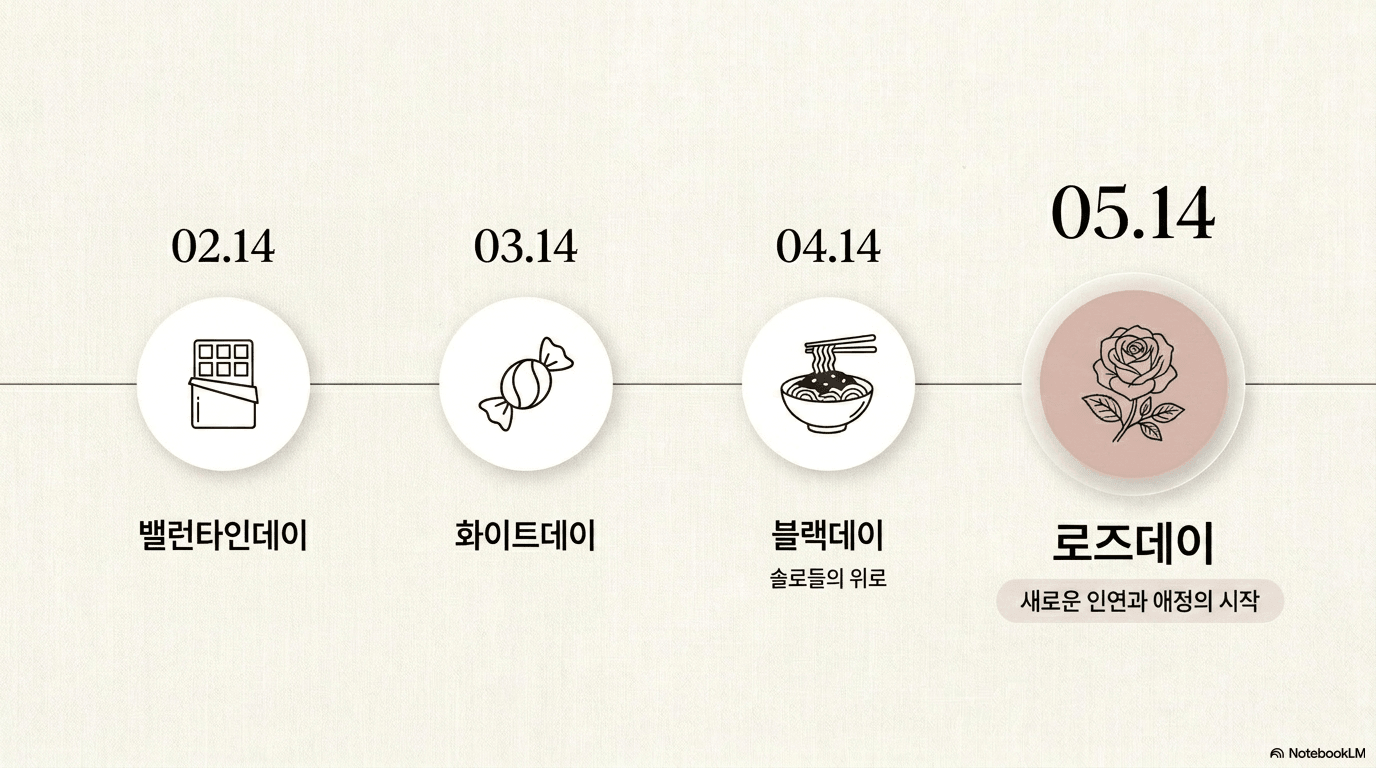 로즈데이와 한국의 14일 데이 시리즈 정리