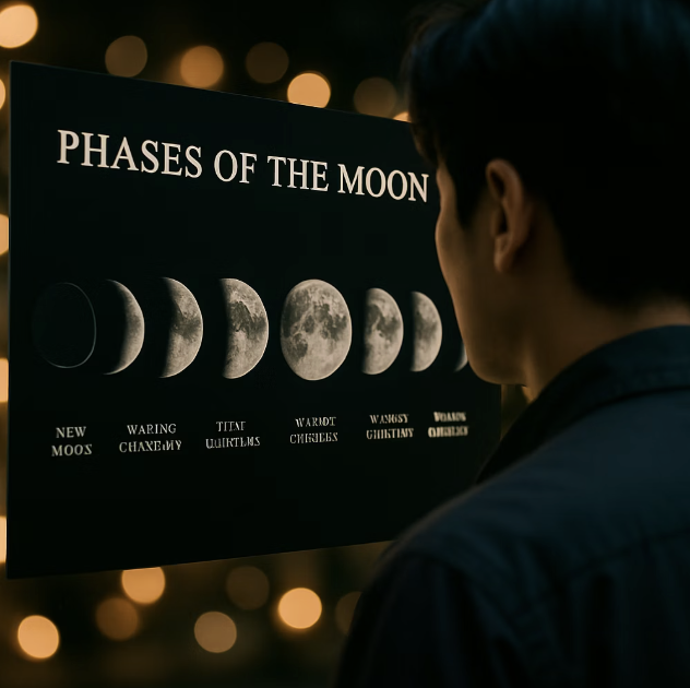 밤하늘의 시계&amp;#44; &amp;#39;달의 모양&amp;#39;