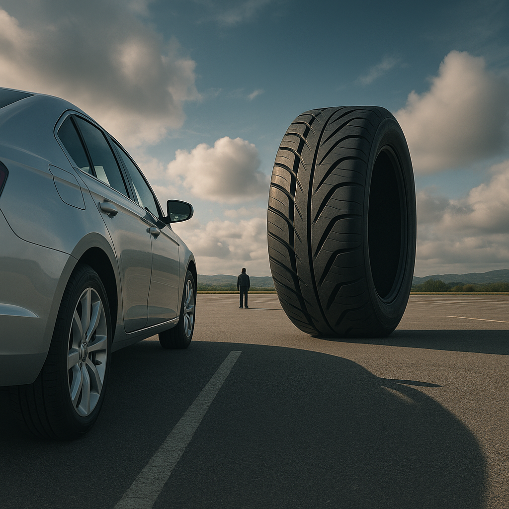 자동차 주차 시 타이어 위치 조정법