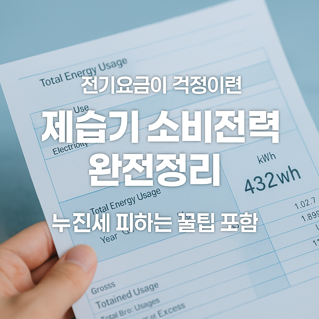 [3편] 제습기 전기요금 얼마나 나올까? 소비전력 비교 완전정리