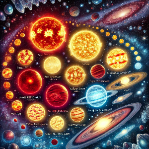 다양한 별들의 크기