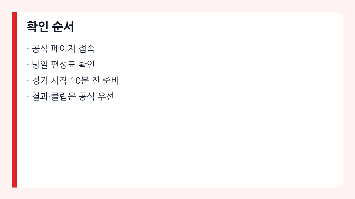 편성표 확인 순서