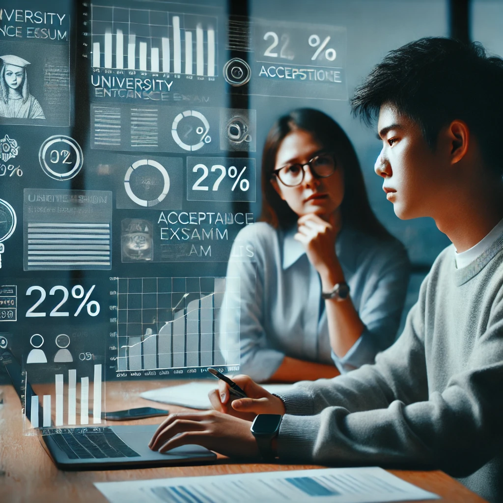 대학 입시 결과를 분석하는 이미지