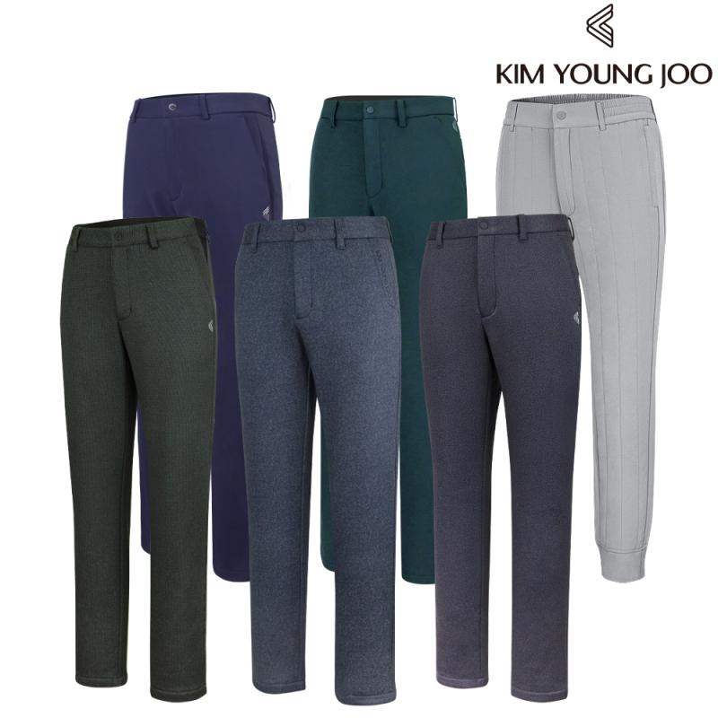 김영주 골프웨어 가을 겨울 남성 골프기모바지 패딩바지 트레이닝 조거팬츠 부츠컷