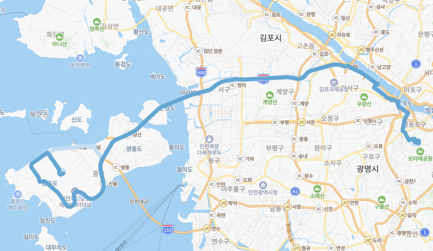 신길 인천공항 6008번 리무진 버스