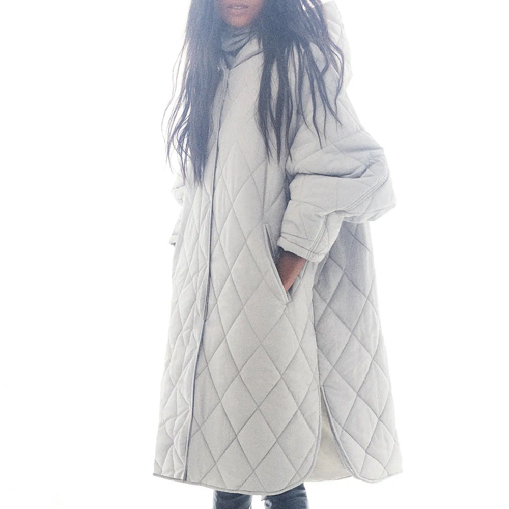 자라 ZARA 퀼팅 오버핏 롱 패딩 코트 자켓