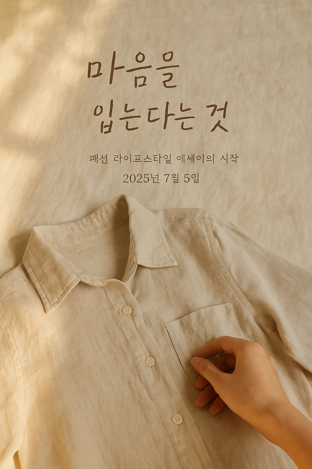 옷을 만드는 사람의 원칙은 마음을 표현할 줄 아는 디자이너의 자부심이다.