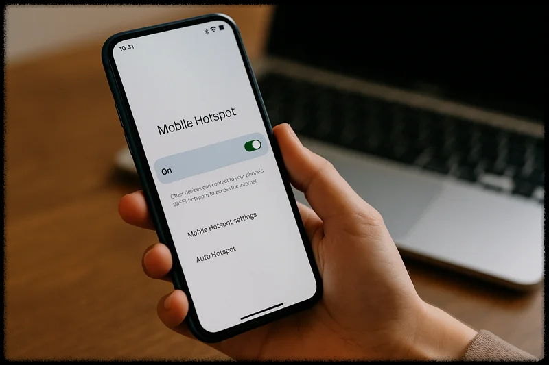스마트폰에서 핫스팟 기능 활성화