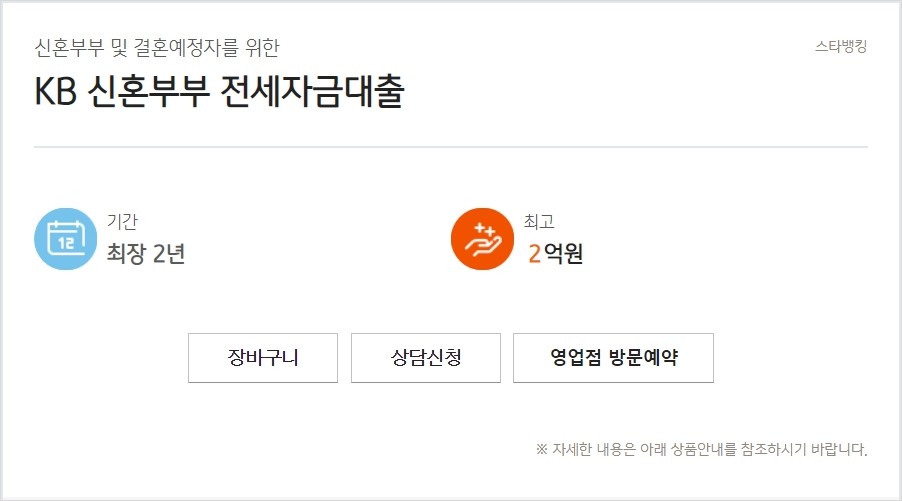 KB 신혼부부 전세자금대출