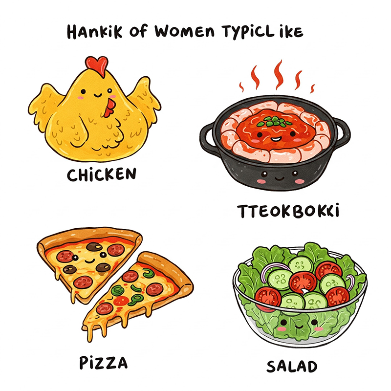 여자들이 좋아하는 음식