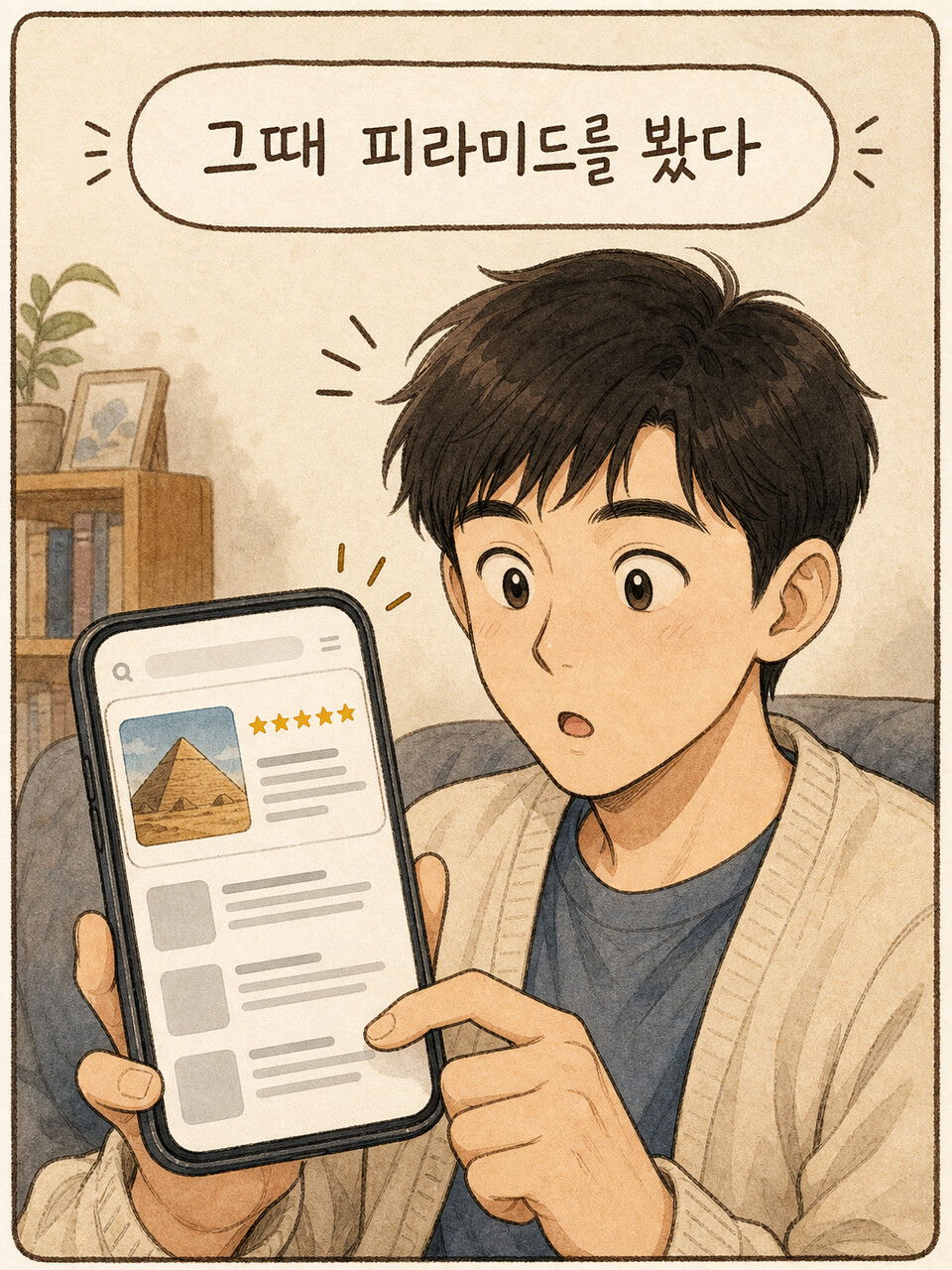 그때 피라미드를 봤다는 장면