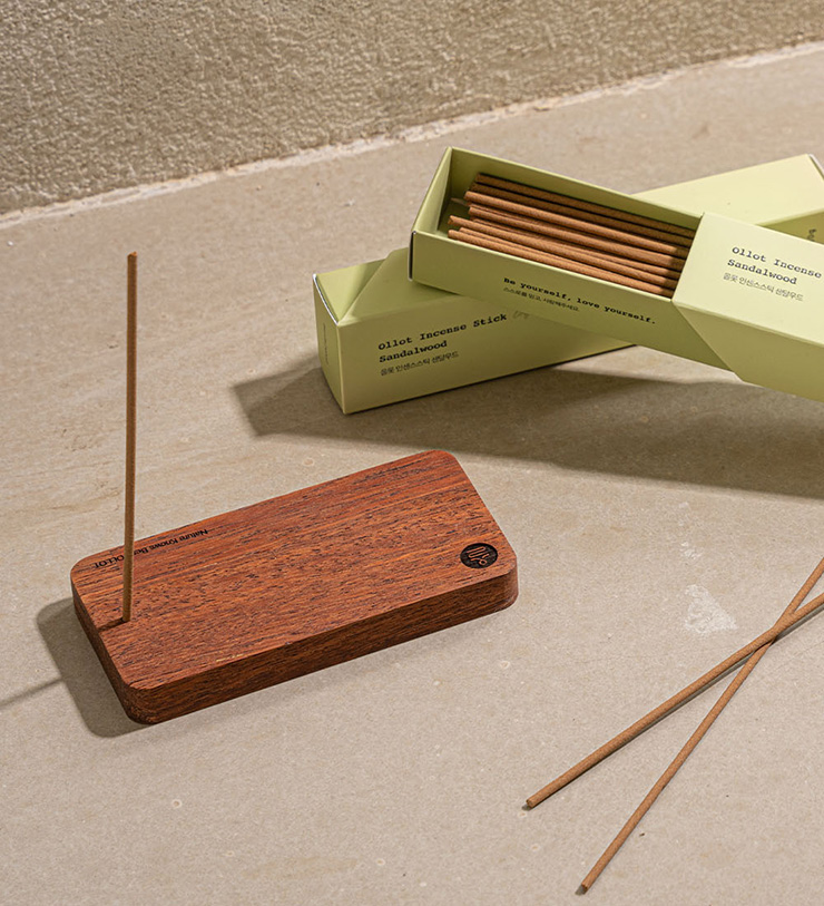 올롯 인센스 스틱+우드 홀더 세트