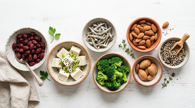 뼈 건강 식단 &mdash; 산수유 칼슘 비타민D 골다공증 예방 식품