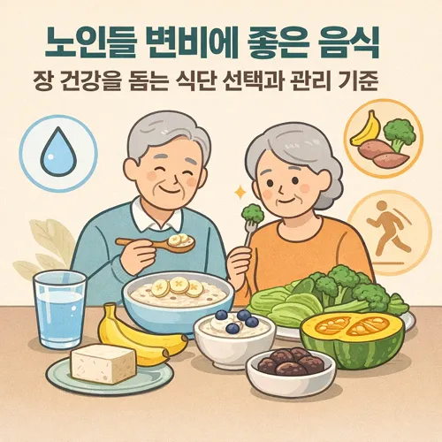 노인들 변비에 좋은 음식