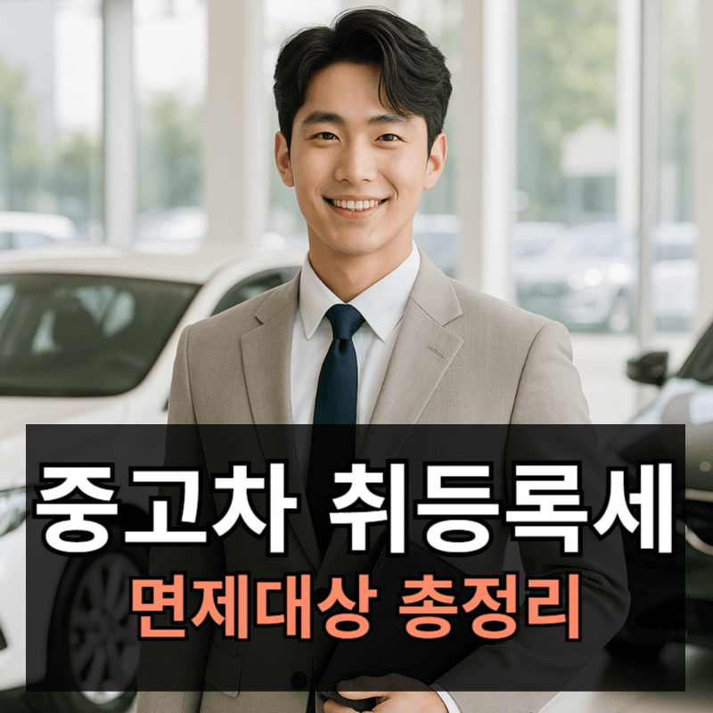 중고차 취등록세 면제대상 총정리ㅣ다자녀 전기차 하이브리드 혜택 안내