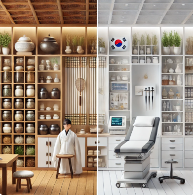 한의학과 서양의학 비교 이미지