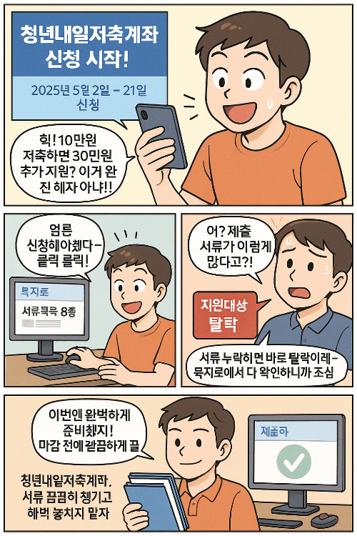 2025 청년내일저축계좌 필요 서류 지금 확인! 수급자·알바 필수 제출서류 체크리스트