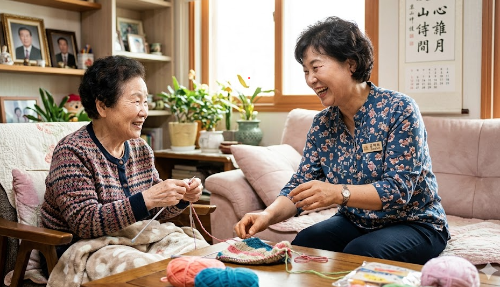 재가요양서비스 하는 모습