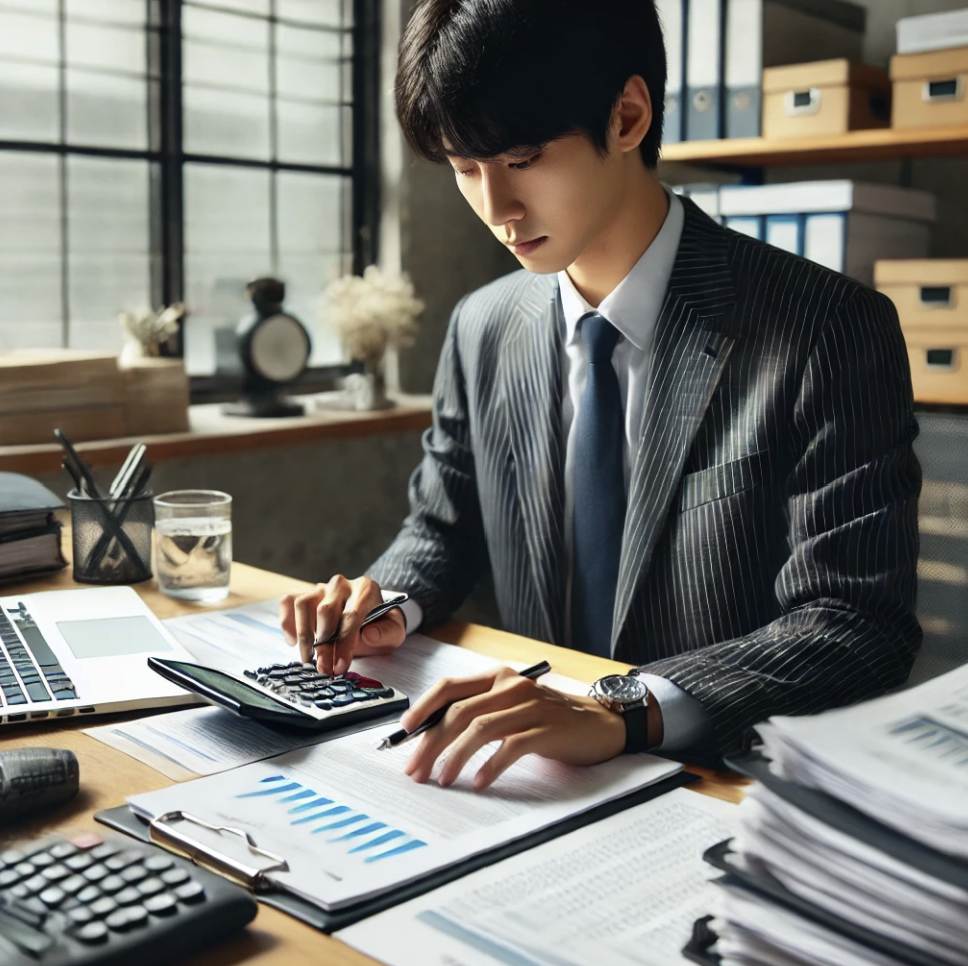 재무 계산에 집중하는 회계 전문가