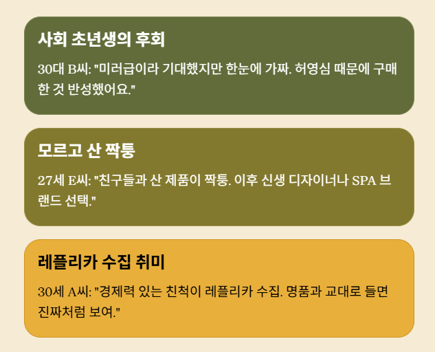 레플리카·짝퉁이라도 명품을 갖고 싶은 마음은?