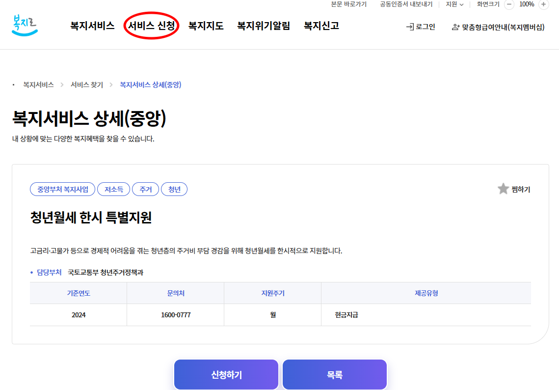 2024 청년월세 한시특별지원 – 자격 요건과 혜택 안내