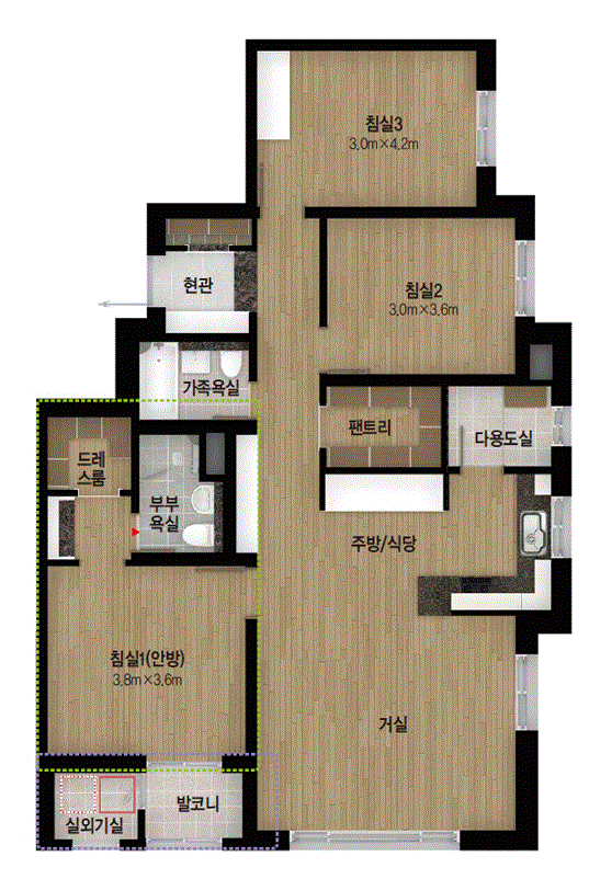 평촌자이아이파크-평면도-84B