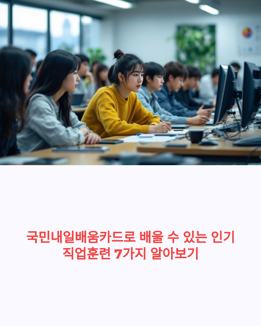 국민내일배움카드로 배울 수 있는 인기 직업훈련 7가지 알아보기