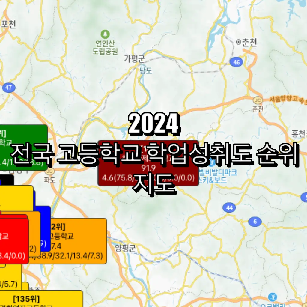 전국 고등학교 학업성취도 순위