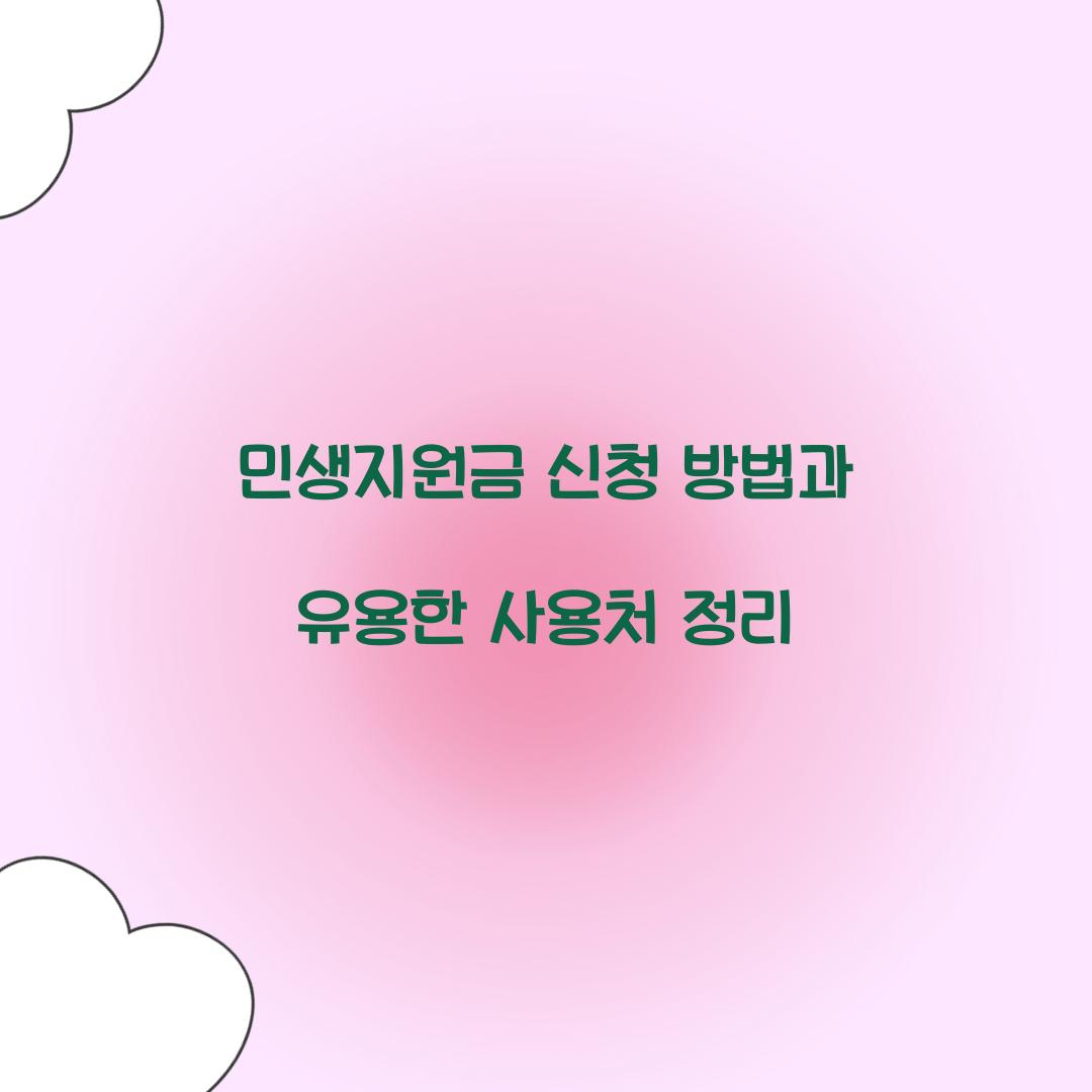 민생지원금 신청