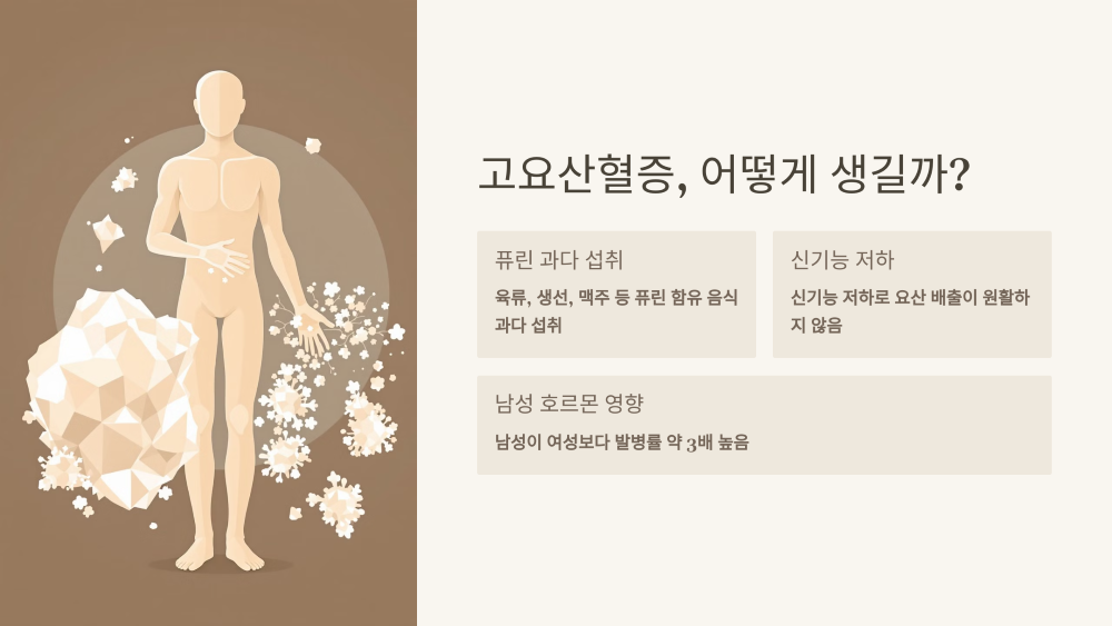 고요산혈증, 어떻게 생길까? 과학적으로 알기