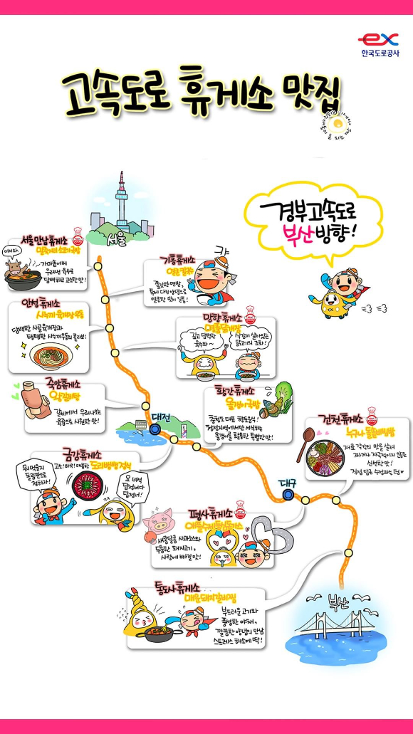 경부고속도로 맛집 추천 서울 부산 방향