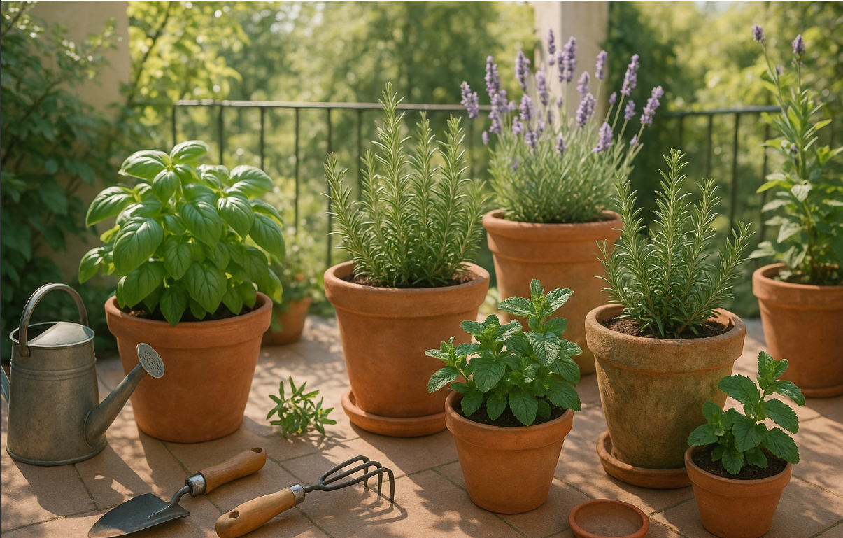 허브 재배 관련 사진