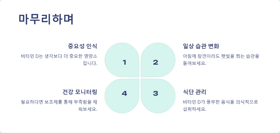 비타민 D의 효능과 부족할 때 나타나는 증상