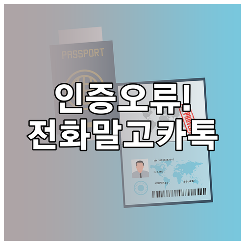 카카오페이 인증 오류 고객센터 전화보..