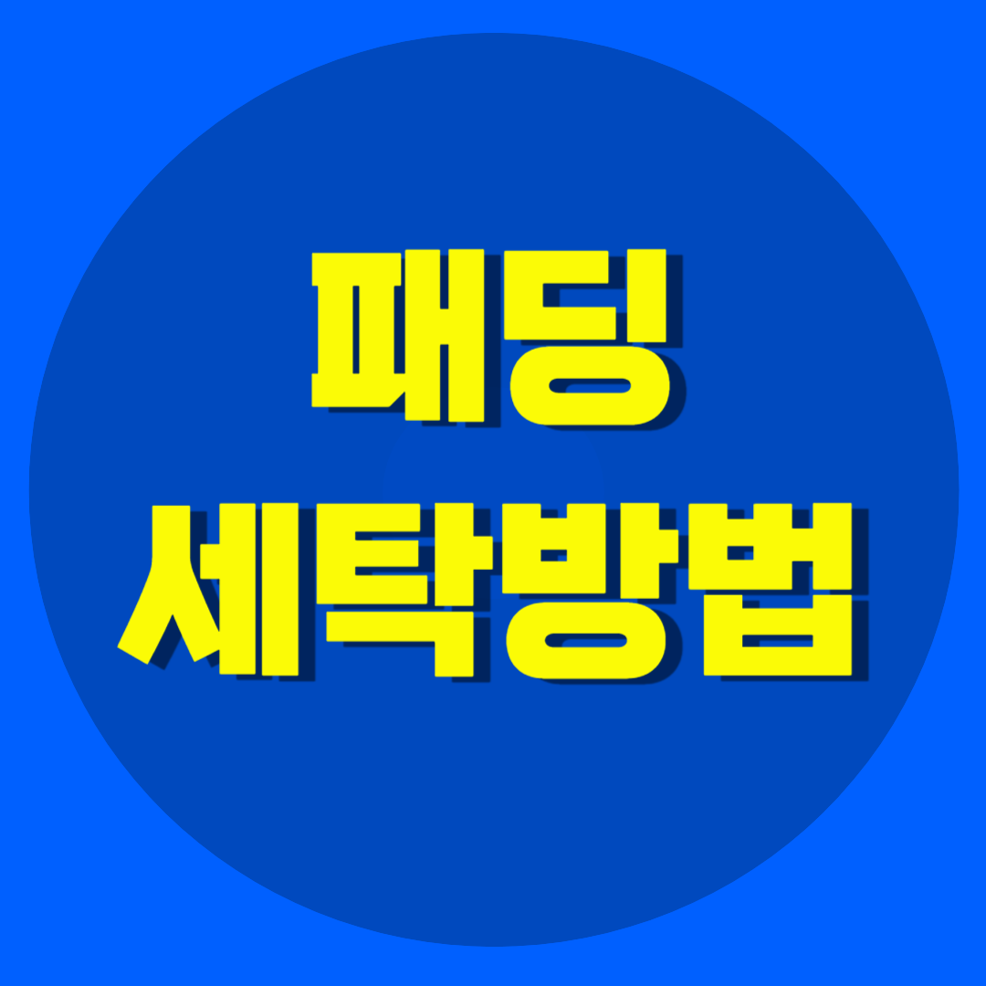 패딩 세탁방법