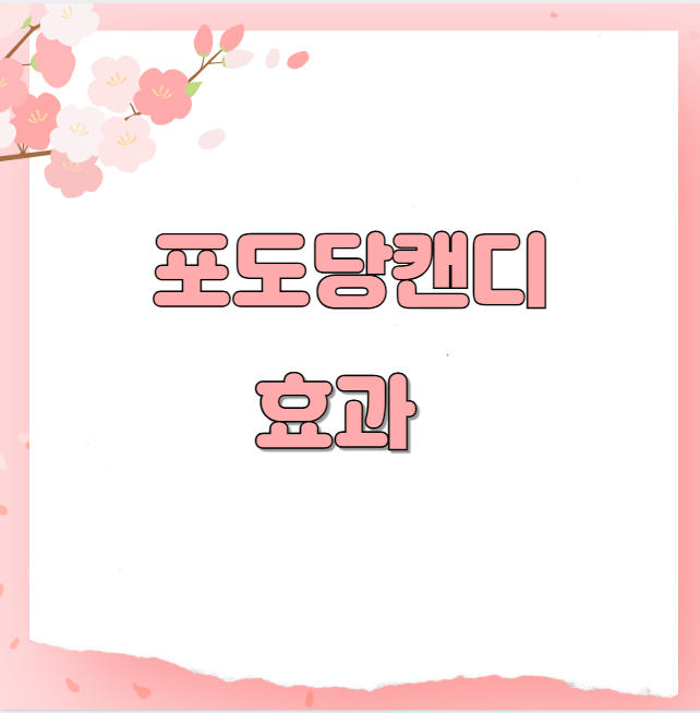 포도당캔디 효과