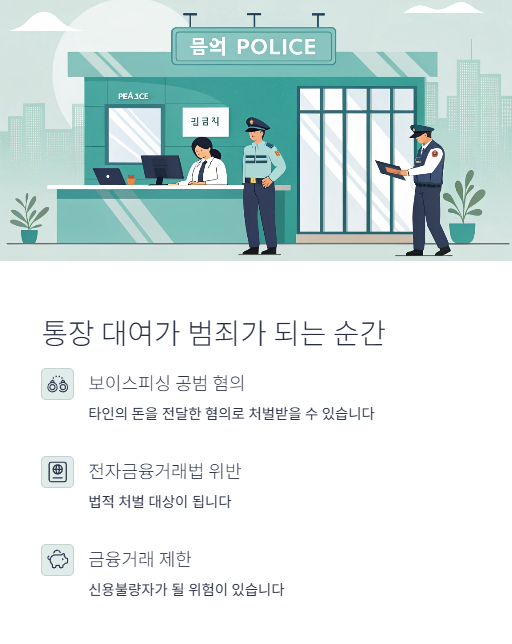 통장 대여가 범죄사 되는 순간