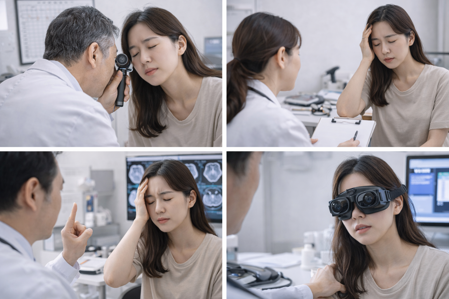 어지럼증 병원 이비인후과 내과 신경과 진료 이미지