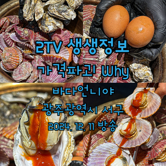 2TV 생생정보 2184회 가격파괴 Why 굴찜 가리비찜 바다언니야