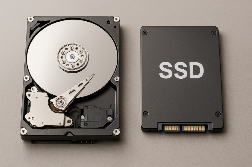 HDD와 SSD의 차이에 대한 사진