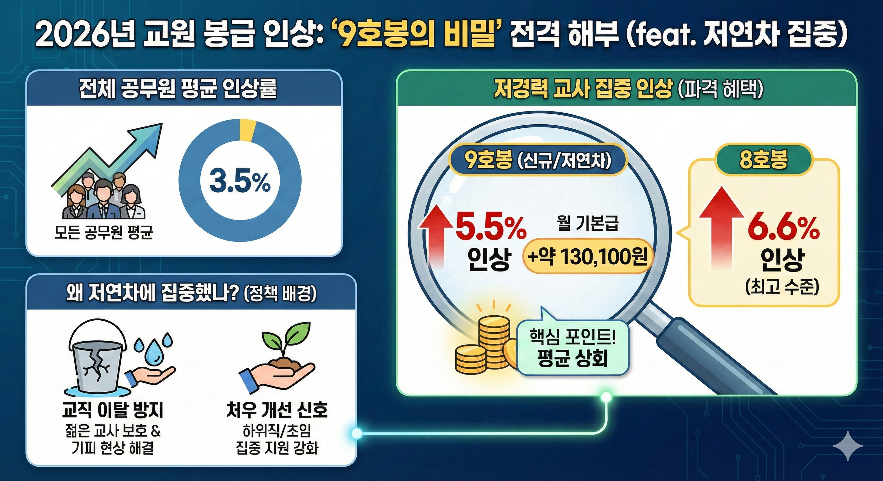 2026 교원 봉급 인상 9호봉 비밀